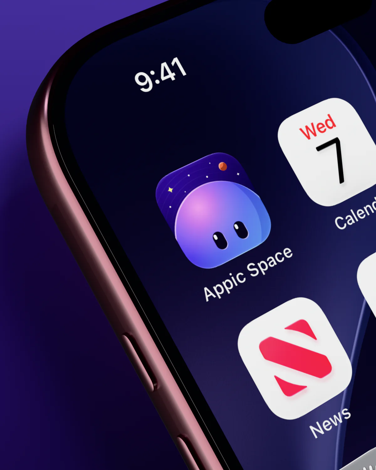 Appic Space in the first slot of an iPhone home screen