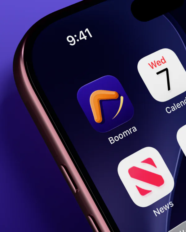 Boomra on an iPhone home screen