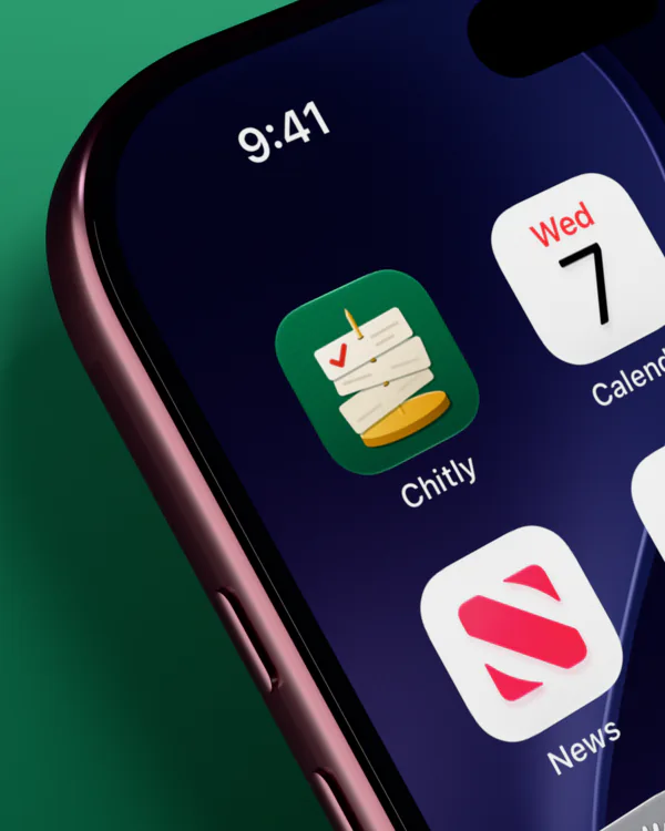 Chitly on an iPhone home screen