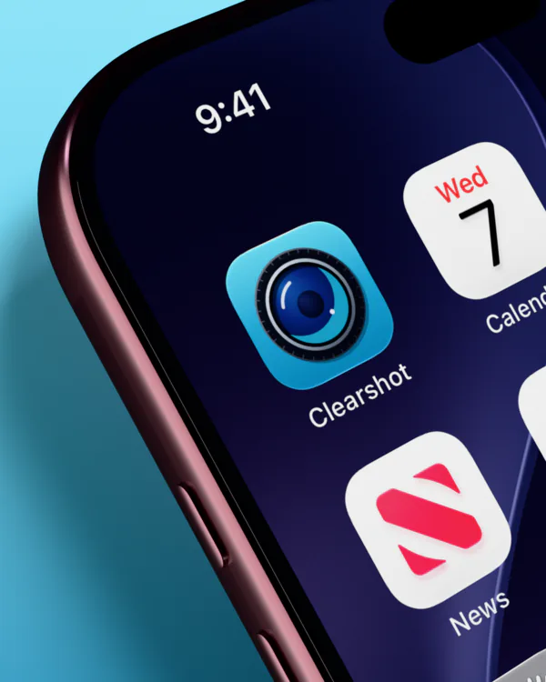 Clearshot on an iPhone home screen