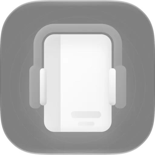 Earshelf icon, clear appearance