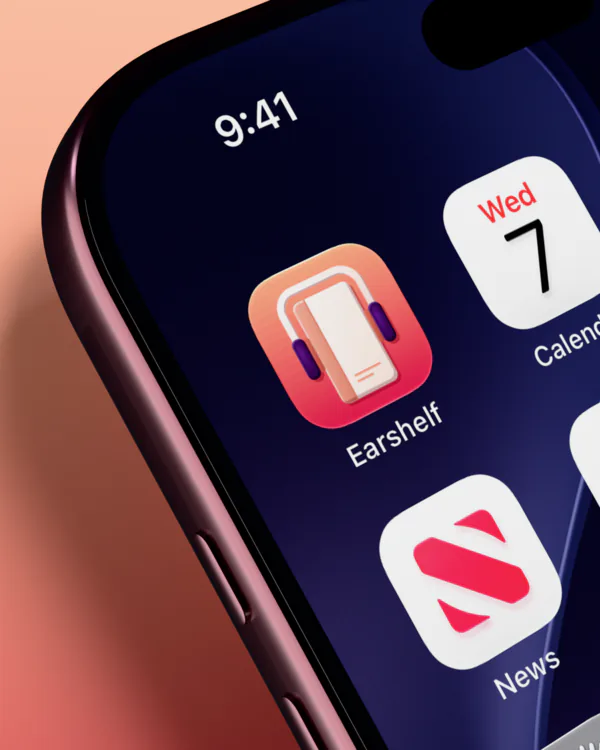 Earshelf on an iPhone home screen