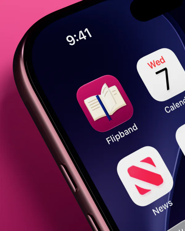 Flipband on an iPhone home screen