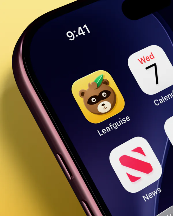 Leafguise on an iPhone home screen