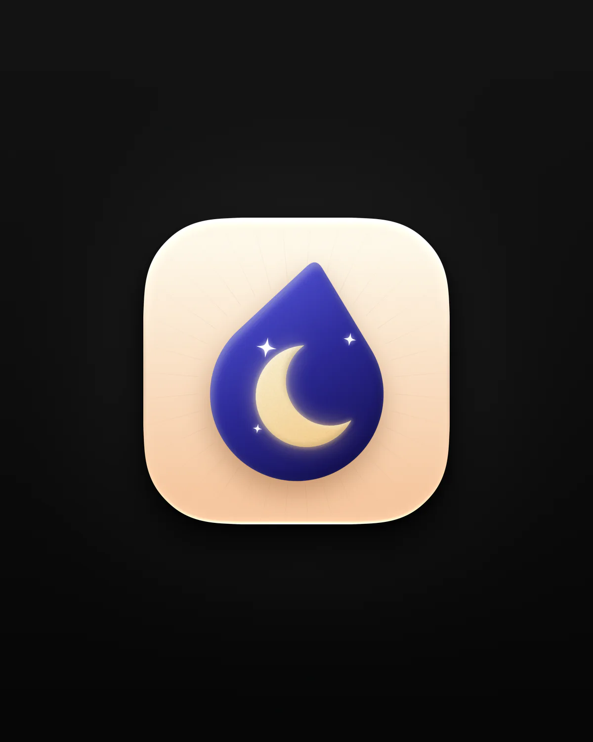 Moonpour app icon on black