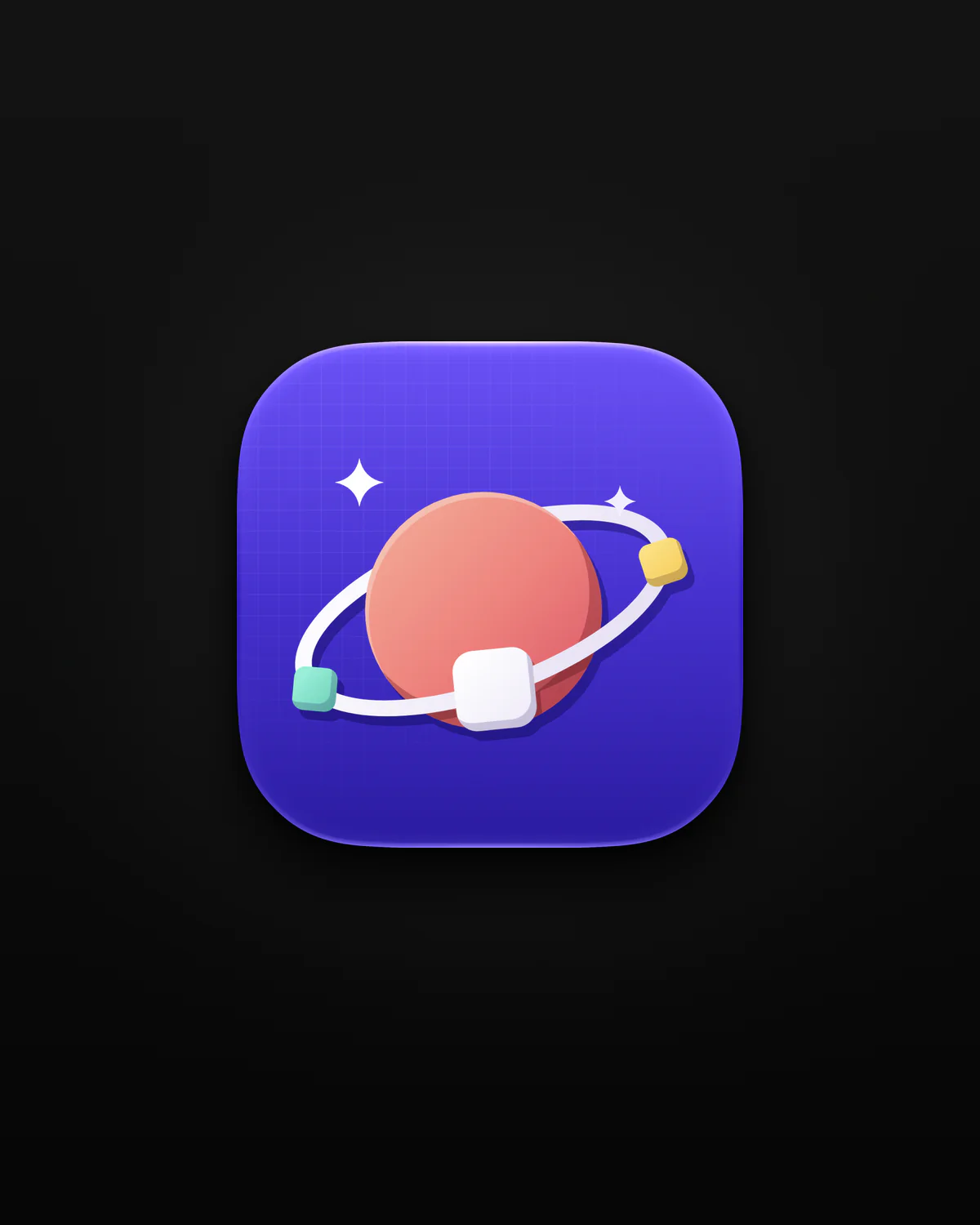Orbitile app icon on black