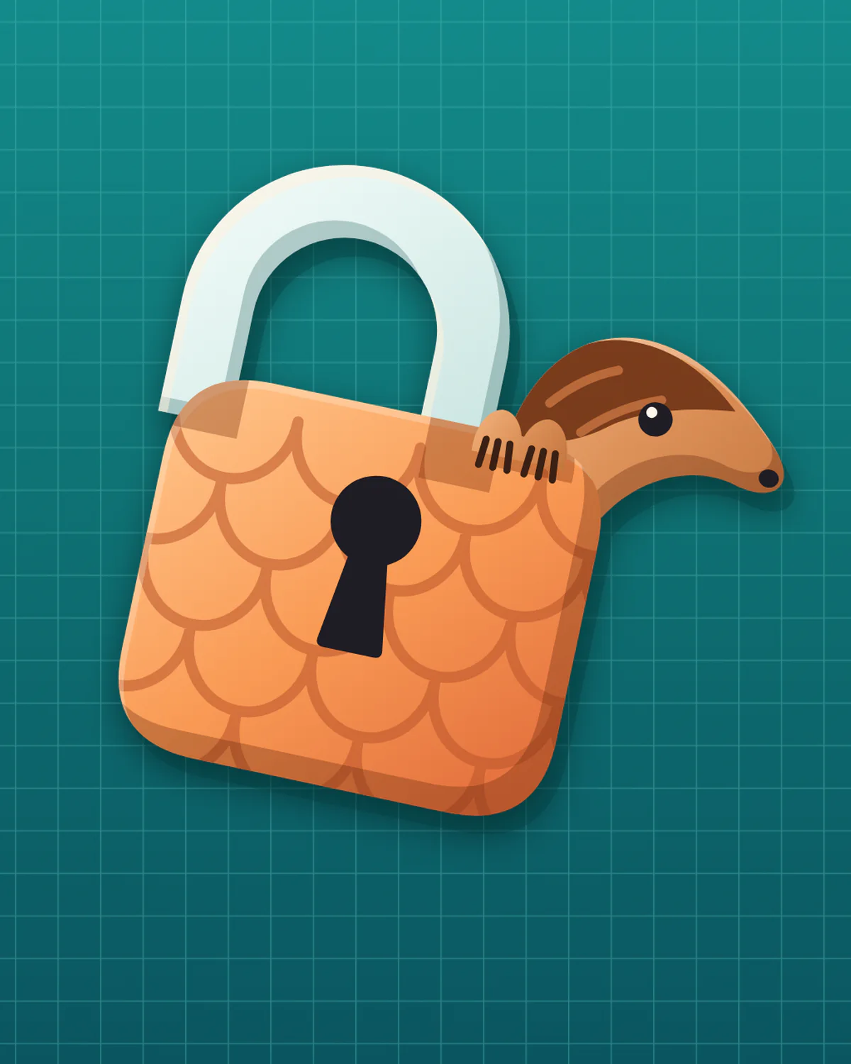 Pangolock artwork without the rounded frame