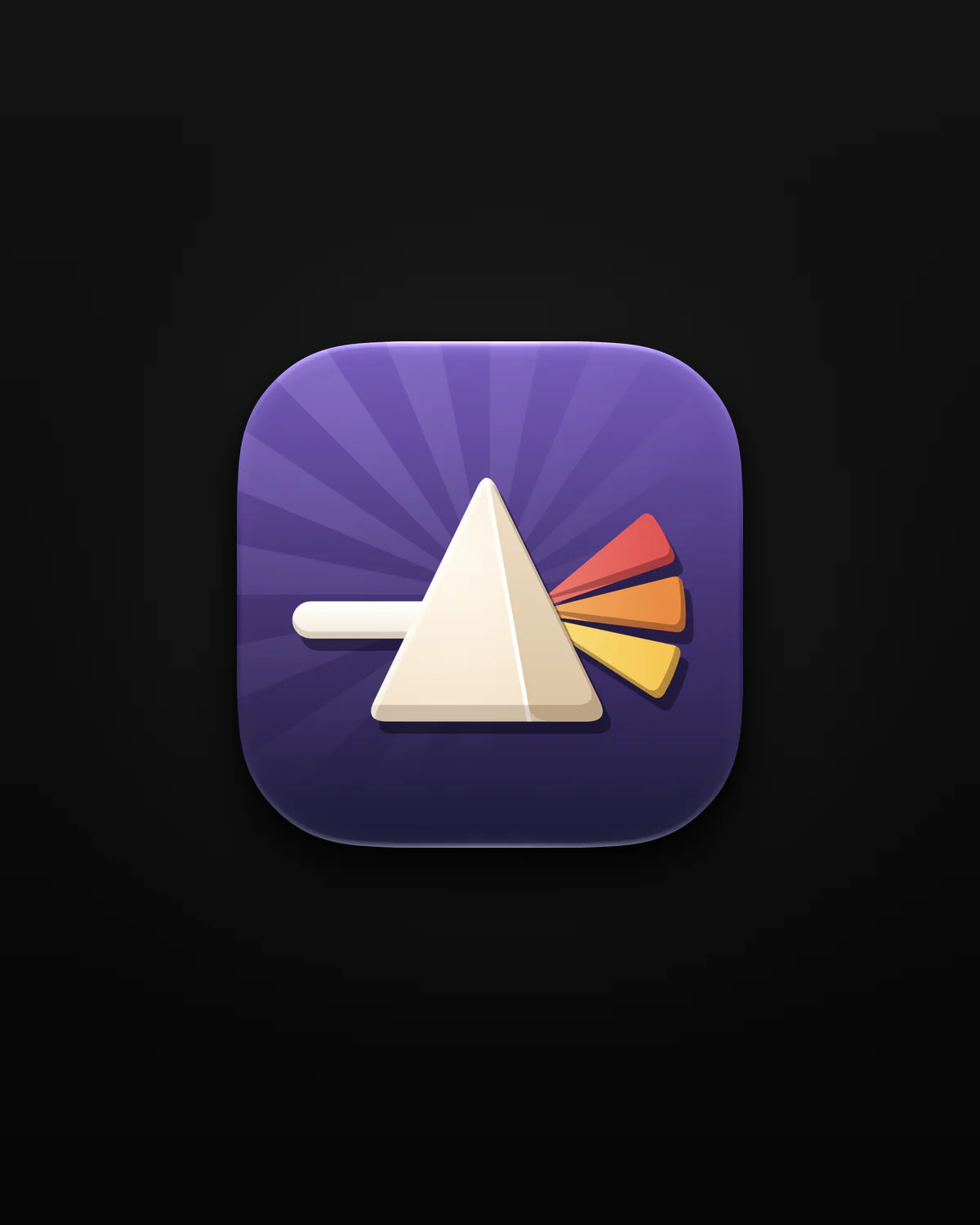Prism app icon on black