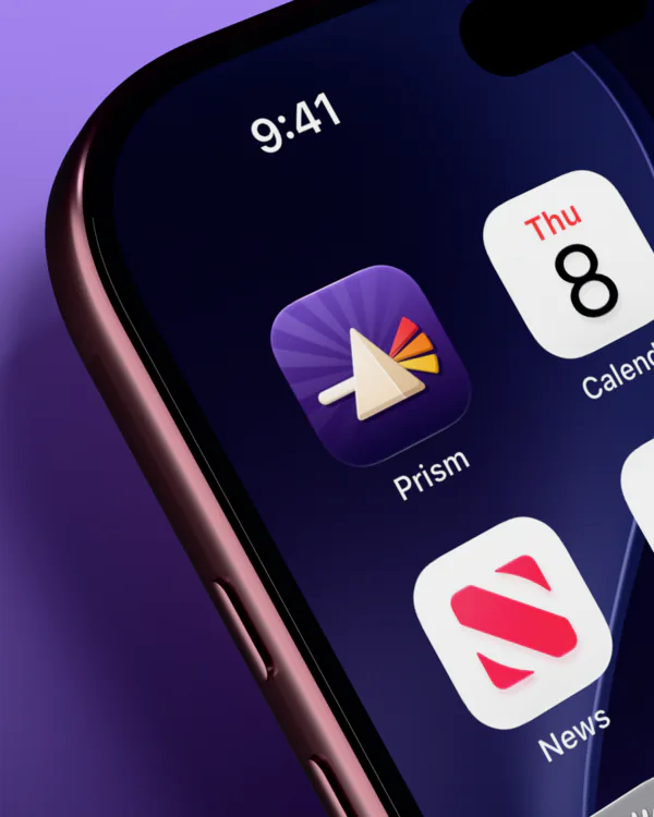 Prism on an iPhone home screen