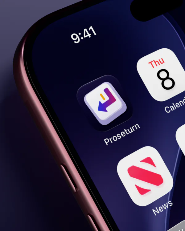 Proseturn on an iPhone home screen