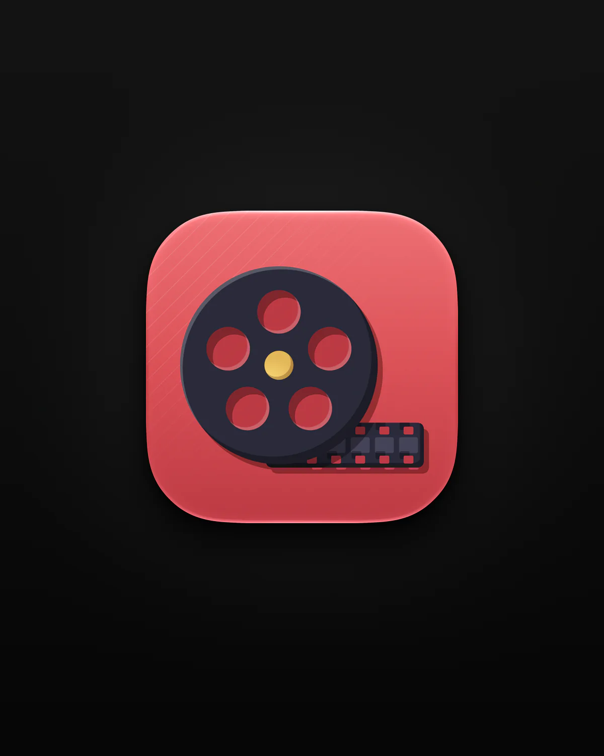 Reelrow app icon on black