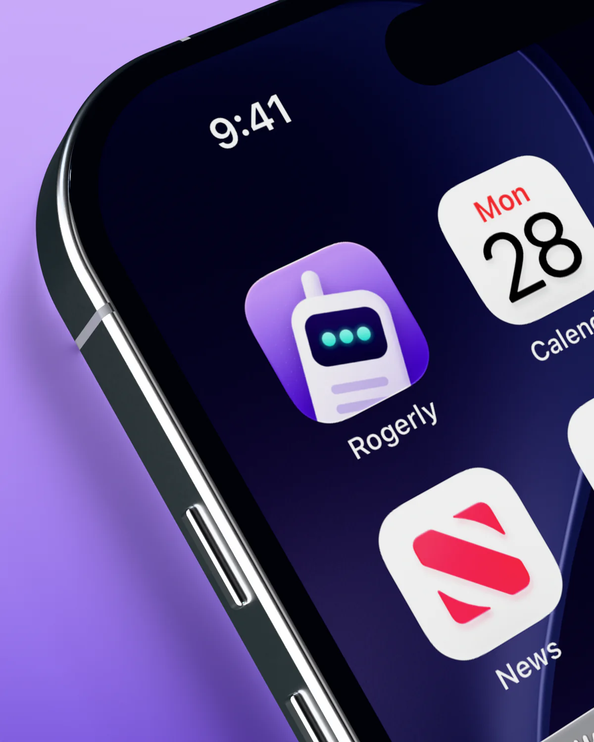 Rogerly in the first slot of an iPhone home screen