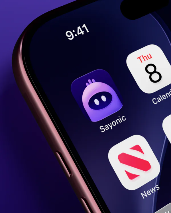 Sayonic on an iPhone home screen