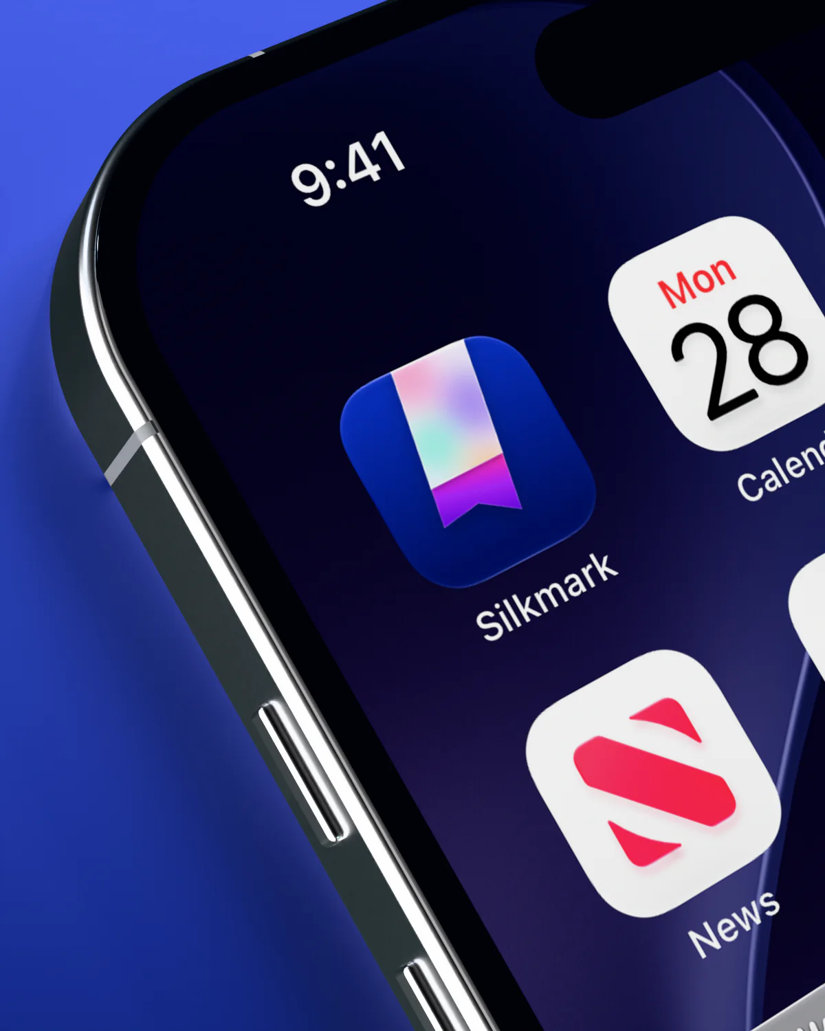 Silkmark in the first slot of an iPhone home screen