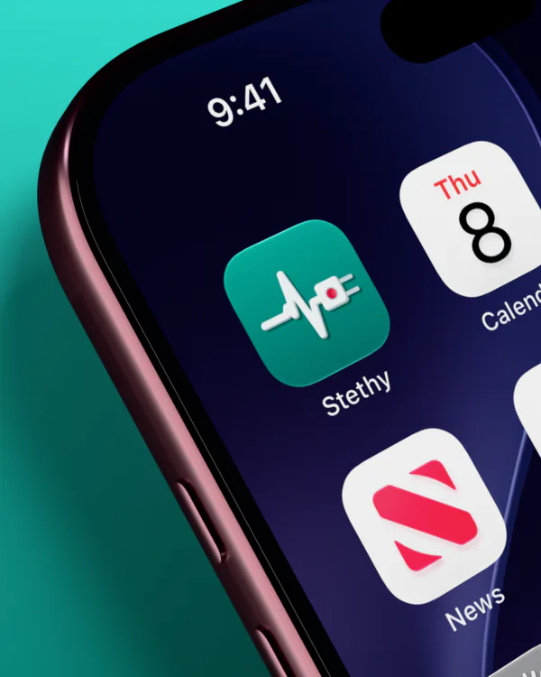 Stethy on an iPhone home screen