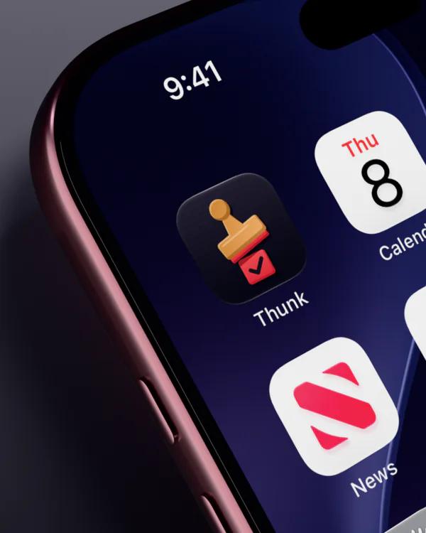 Thunk on an iPhone home screen