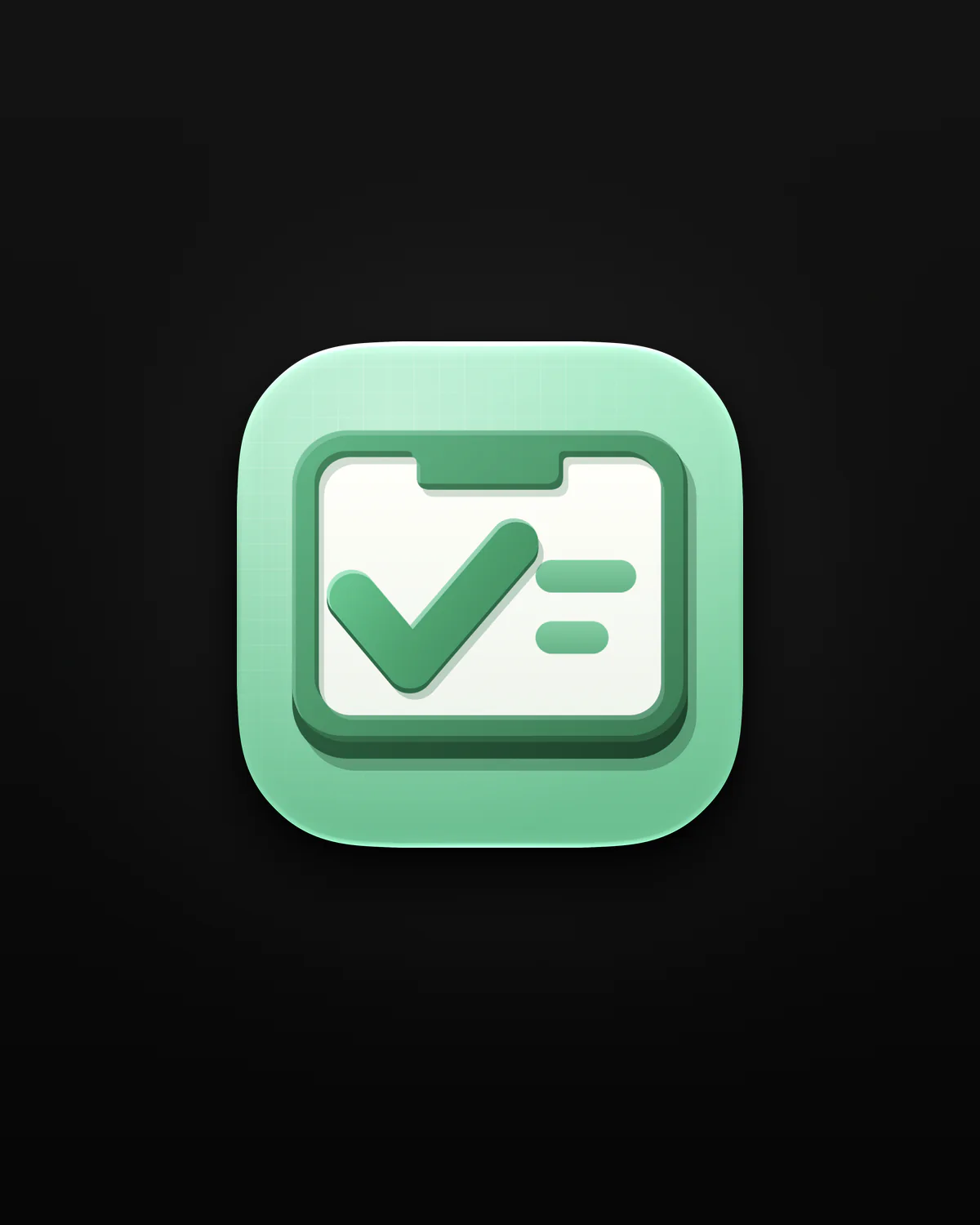 Tickpad app icon on black