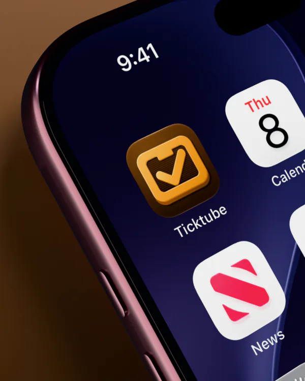 Ticktube on an iPhone home screen