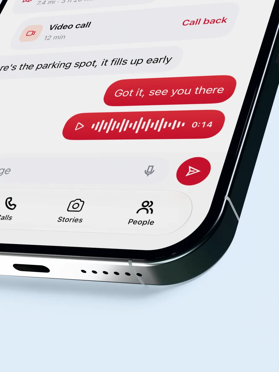 Chat app using IconOven UI icons
