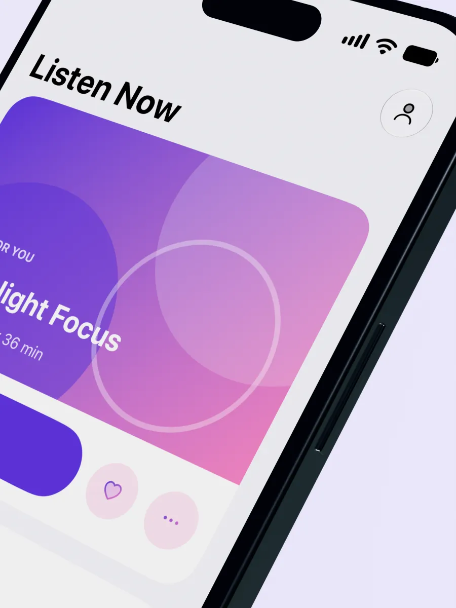 Music app using IconOven UI icons